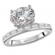 Hidden Basket Semi-Mount Diamond Engagement Ring