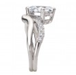 Semi-Mount Diamond Wave Shank Engagement Ring