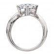 Semi-Mount Diamond Wave Shank Engagement Ring