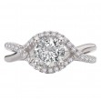 Semi-Mount Split Curved Shank Engagement Ring