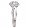 Semi-Mount Split Curved Shank Engagement Ring