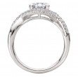 Semi-Mount Split Curved Shank Engagement Ring