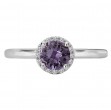 Ladies Fashion Gem-Stone and Diamond Ring