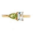 Peridot and Sky Blue Topaz Ring