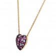 Pink Sapphire Heart Necklace