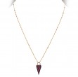 Ladies 14kt Gold Ruby Heart Necklace