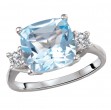 Sky Blue Topaz Sterling Silver Fashion Ring