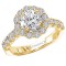 Halo Semi-Mount Diamond Ring