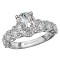 Diamond Band Semi-Mount Engagement Ring