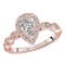 Halo Semi-Mount Diamond Ring