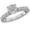 Peg Head Semi-Mount Diamond Ring