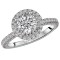 Halo Semi-Mount Diamond Ring