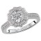 Halo Semi-Mount Diamond Ring