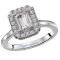 Halo Semi-Mount Diamond Ring