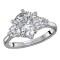 3 Stone Semi-Mount Diamond Ring