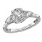 3 Stone Semi-Mount Diamond Ring