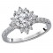 Halo Semi-Mount Diamond Ring