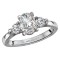 3-Stone Semi-Mount Diamond Ring