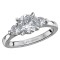 3-Stone Semi-Mount Diamond Ring