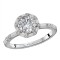 Diamond Semi-Mount Halo Engagment Ring