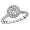 Diamond Halo Semi-Mount Engagement Ring