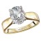 Diamond Semi-Mount Hidden Halo Engagement Ring