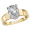 Diamond Semi-Mount Hidden Halo Engagement Ring