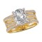 Infinity Band Semi-Mount Diamond Engagement Ring