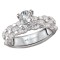 Three Row Semi-Mount Diamond Engagement Ring