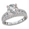 Split Row Semi-Mount Engagement Ring