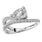 Semi-Mount Diamond Wave Band Engagement Ring