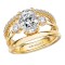 3 Row Shank Semi-Mount Diamond Ring