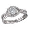 Semi-Mount Split Curved Shank Engagement Ring