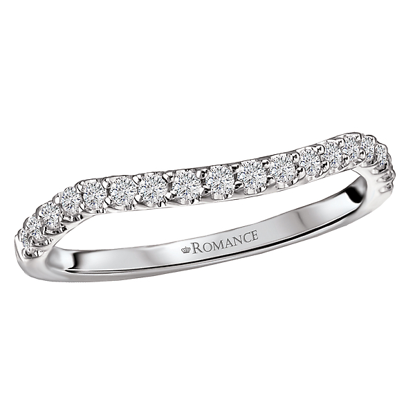 Curved Diamond Wedding Band