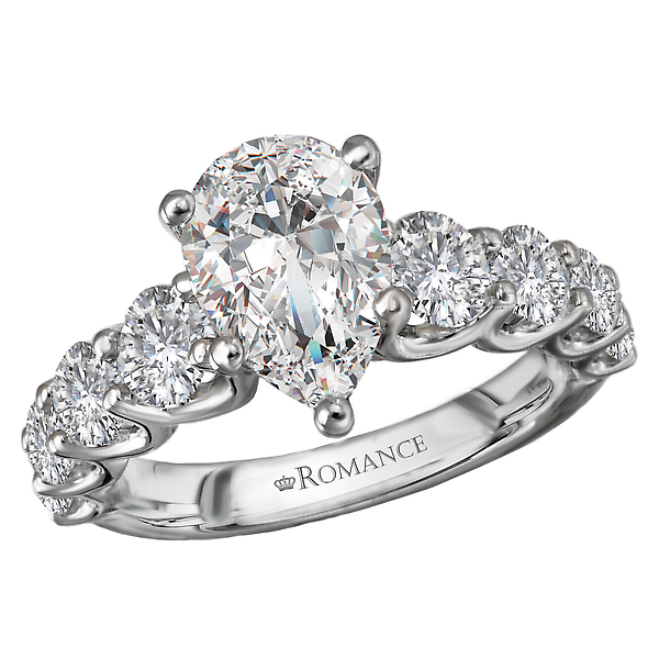 Diamond Band Semi-Mount Engagement Ring