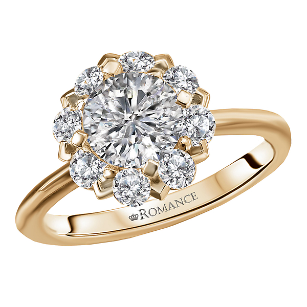 Halo Semi-Mount Diamond Ring