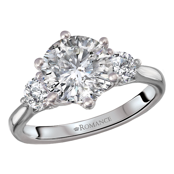 3 Stone Semi-Mount Diamond Ring