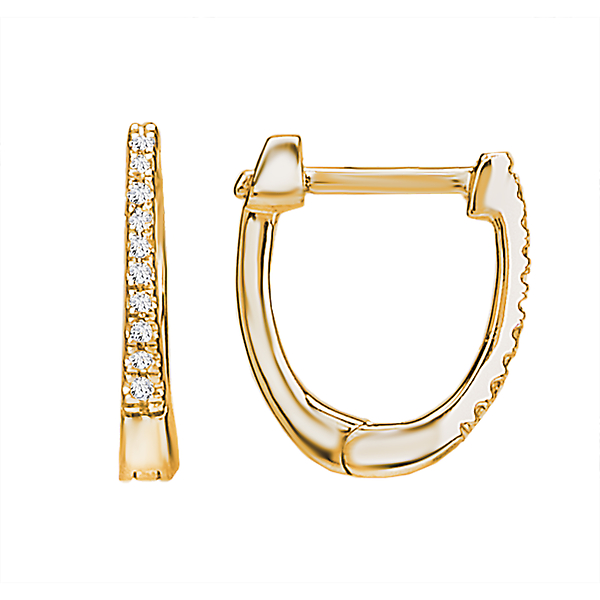 Ladies Diamond Huggie Hoops