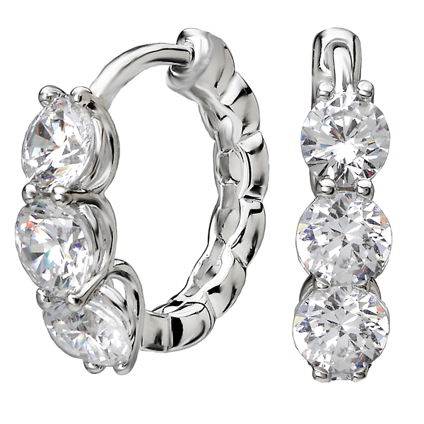 Diamond Hoop Earrings