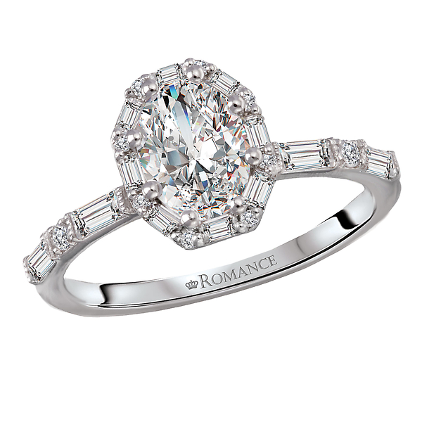 Diamond Semi-Mount Halo Engagment Ring