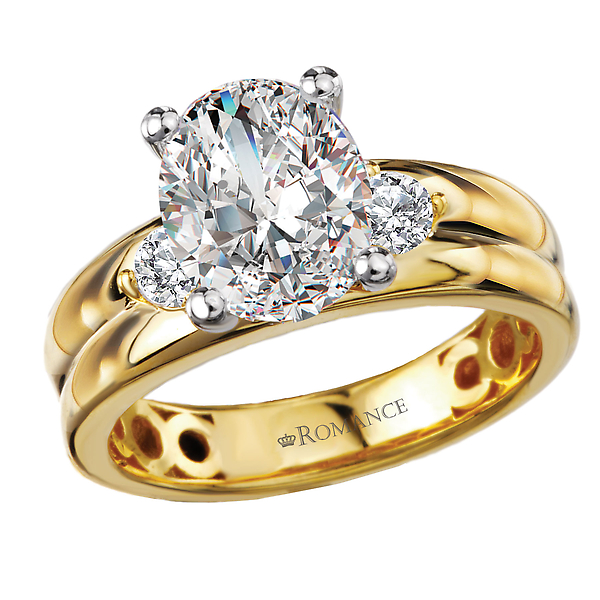 Diamond Double Row Engagement Ring