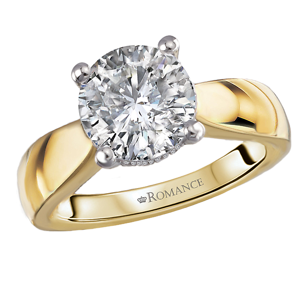 Diamond Semi-Mount Hidden Halo Engagement Ring