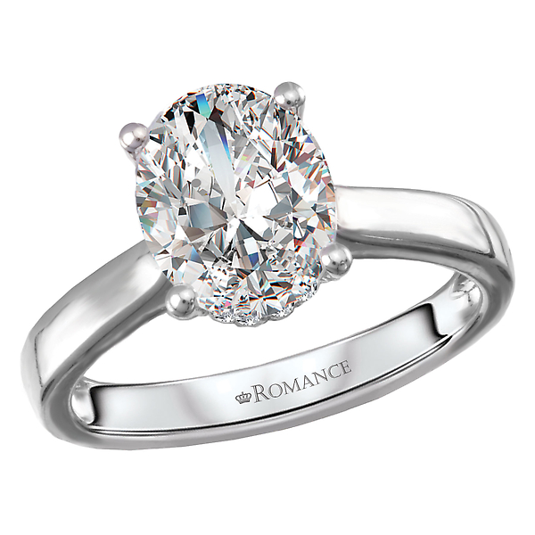 Hidden Halo Semi-Mount Diamond Engagement Ring