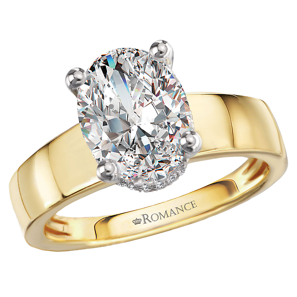 Diamond Semi-Mount Hidden Halo Engagement Ring