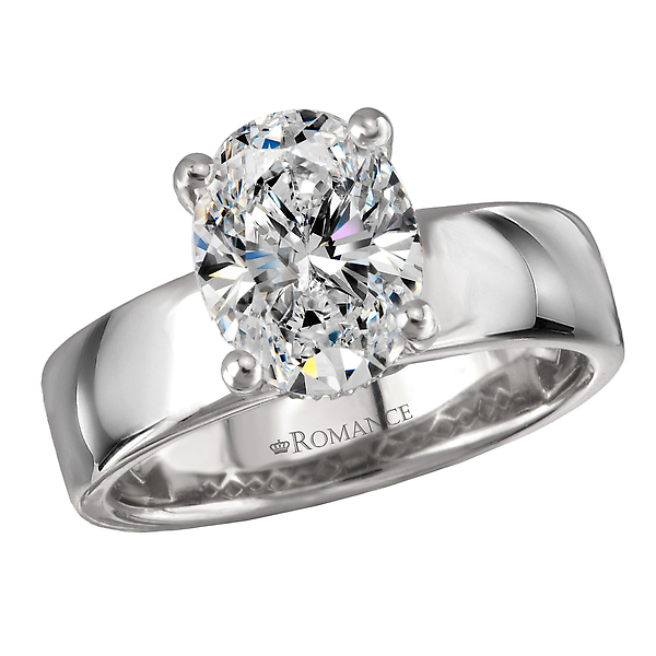 Bold Band Semi-Mount Diamond Engagement Ring