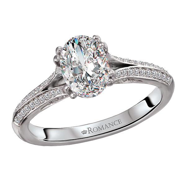 Split Shank Semi-Mount Diamond Engagement Ring