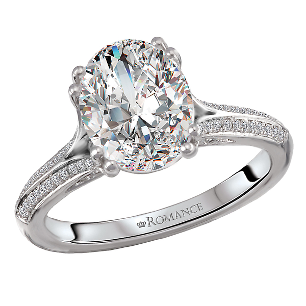 Split Shank Semi-Mount Diamond Engagement Ring