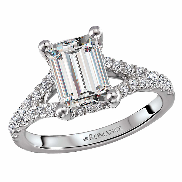 Split Shank Semi-Mount Diamond Engagement Ring