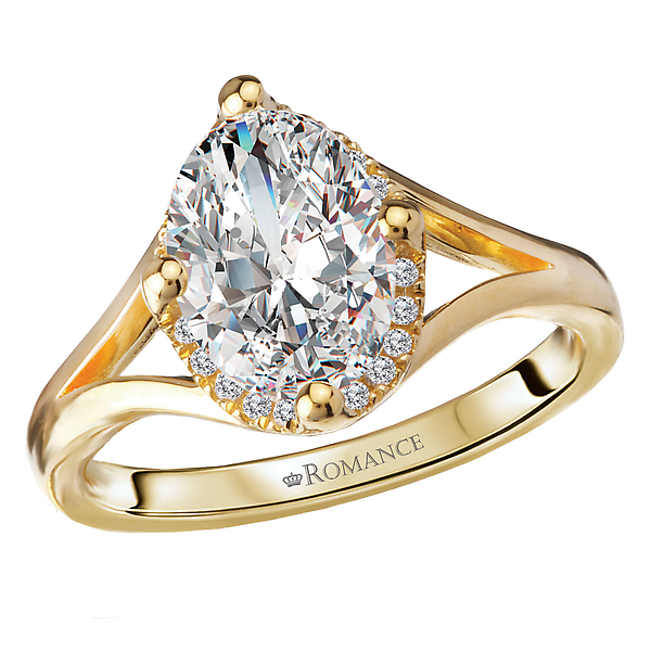 Semi-Mount Diamond Halo Engagement Ring