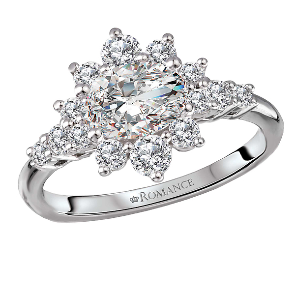 Halo Semi-Mount Diamond Engagement Ring